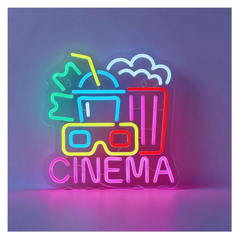 Home Cinema Today - CINEMA Neon Sign, USB Powered Decor