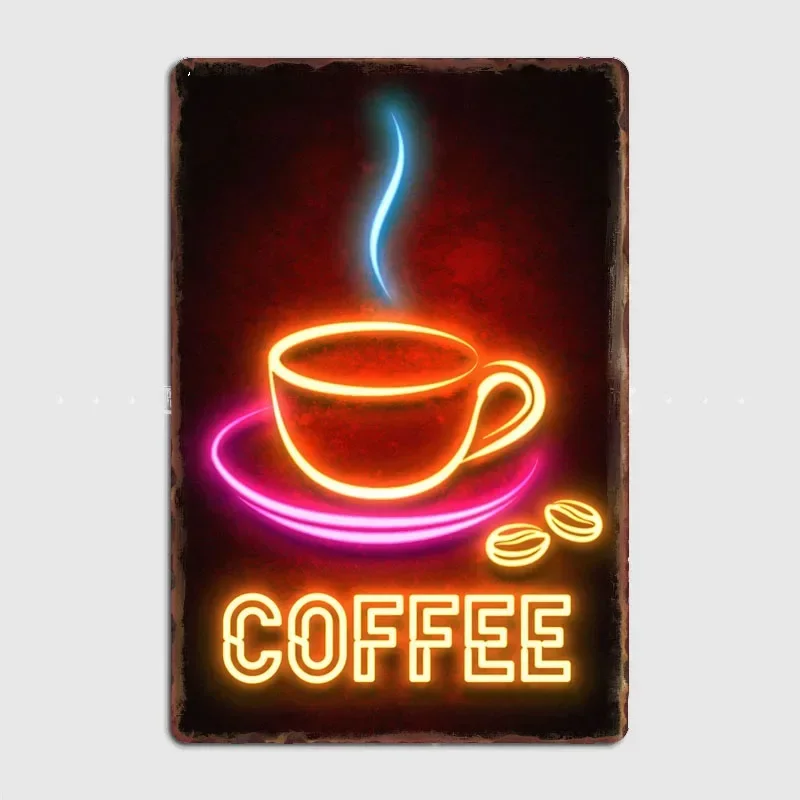 Home Cinema Restaurant - Coffee Food Vintage Restaurant Poster Metal