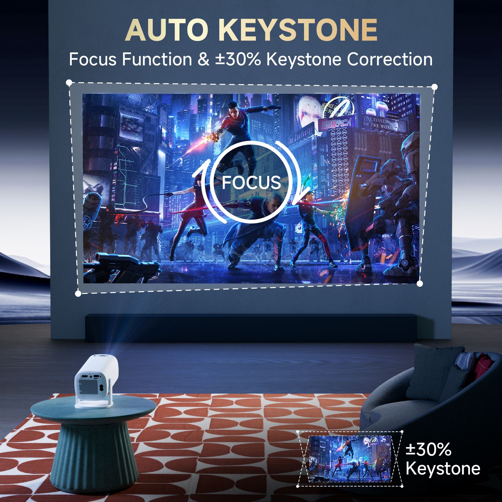 HONGTOP P30PRO Smart Mini Proj - Home Cinema Night recension och pris