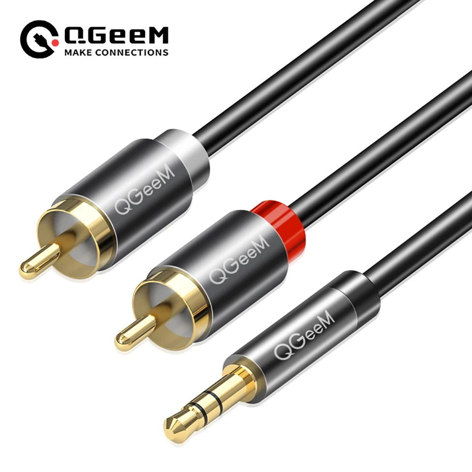 QGeeM RCA Cable 2RCA to 3.5 Au - Home Cinema Beamer recension och pris