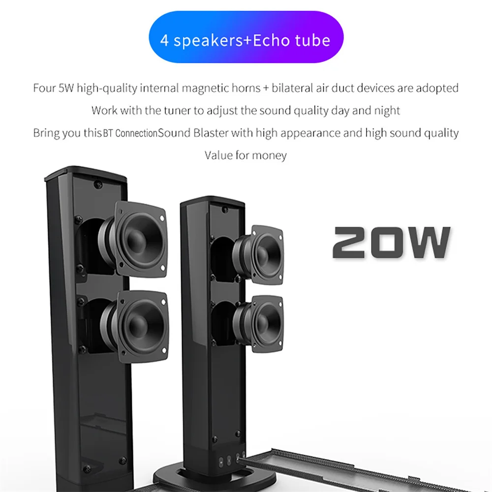 Wireless Bluetooth TV Sound Ba - Home Cinema Speaker System recension och pris