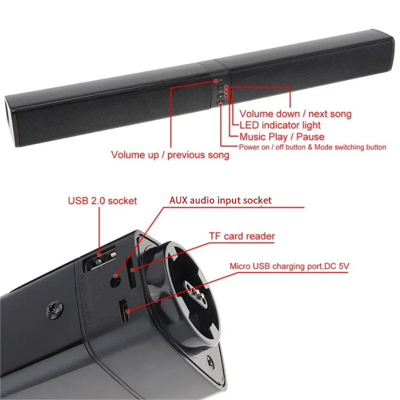 Powerful Soundbar Sound Radio  - Home Cinema Speaker System recension och pris
