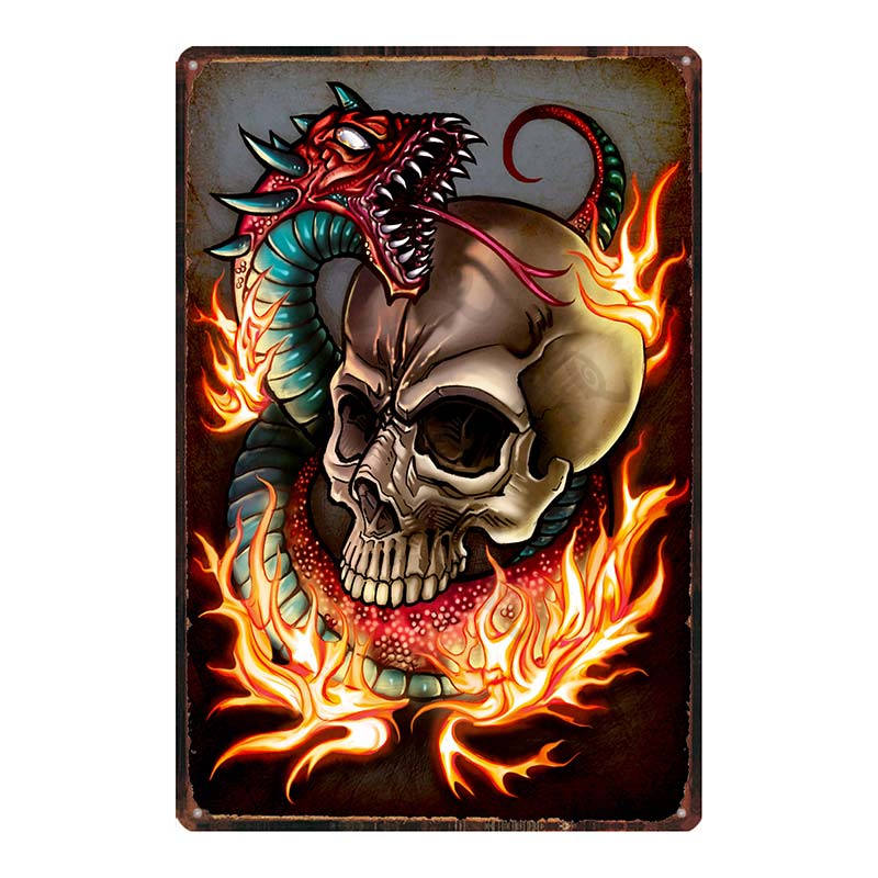 【YZFQ 】 Sugar Skull Plaque Met - Home Cinema Restaurant recension och pris