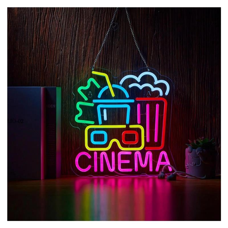 CINEMA Neon Sign, USB Powered  - Home Cinema Today recension och pris