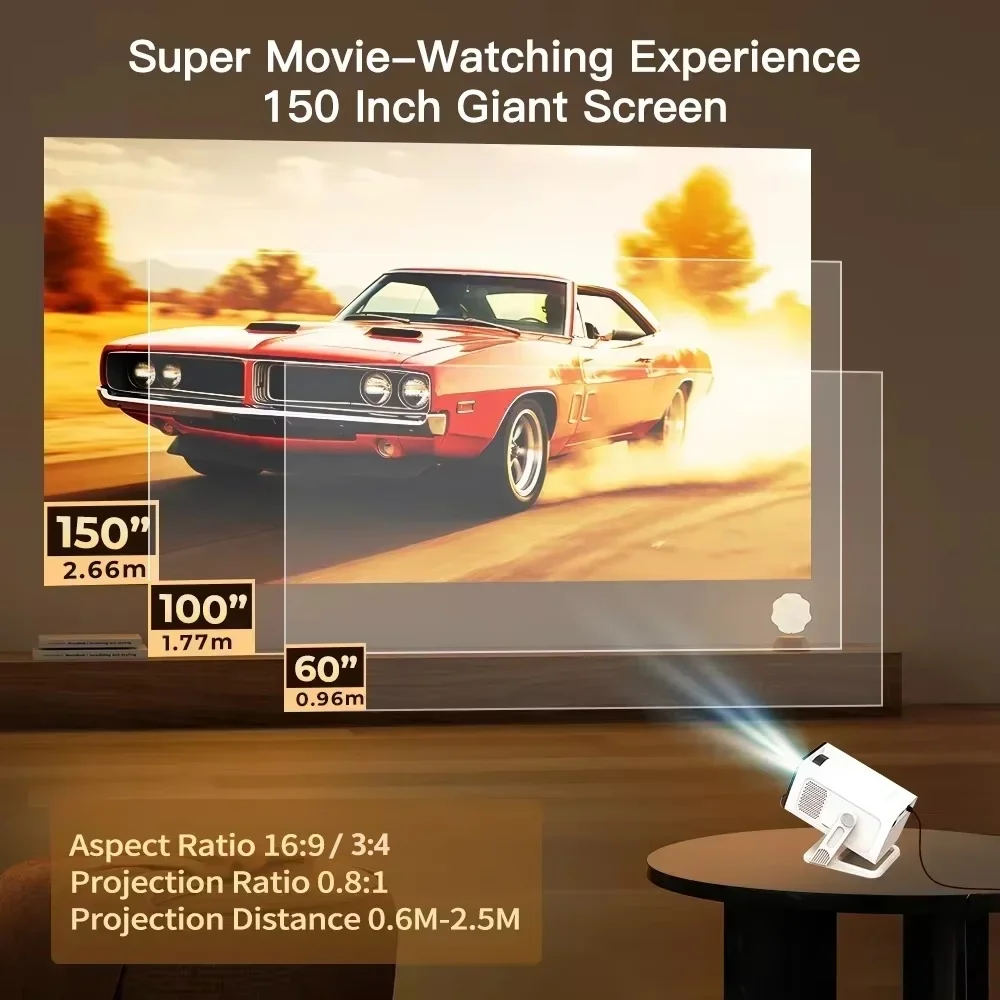 Mini Projector Wifi6 and BT5.4 - Home Cinema Hdmi recension och pris
