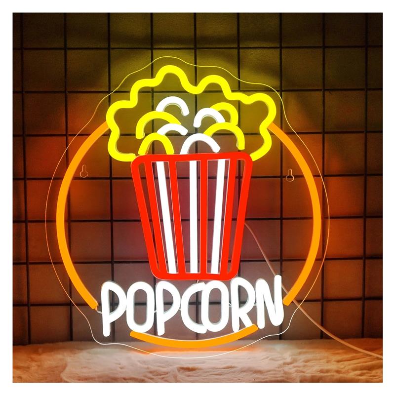 Popcorn Neon Sign Dimmable USB - Home Cinema Today recension och pris