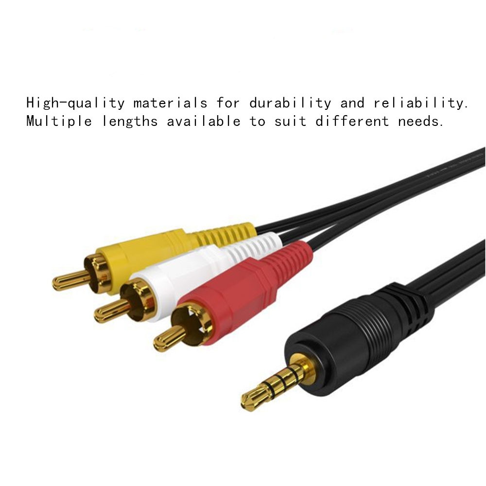 3.5mm to 3 RCA Audio Video Cab - Home Cinema Beamer recension och pris