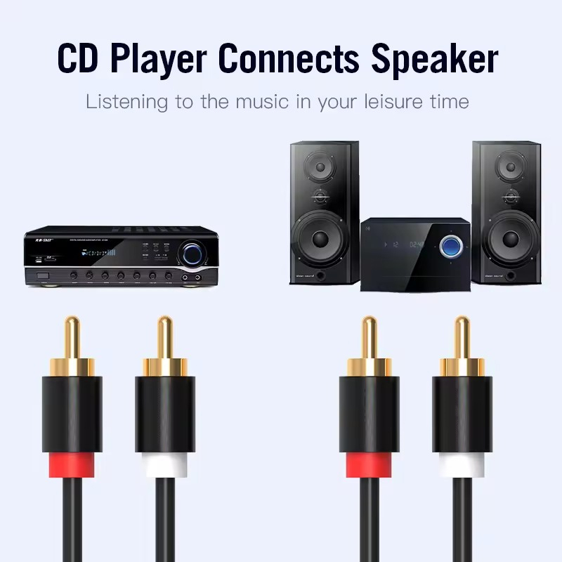 HIFI Stereo RCA Cable 2RCA to  - Home Cinema Beamer recension och pris