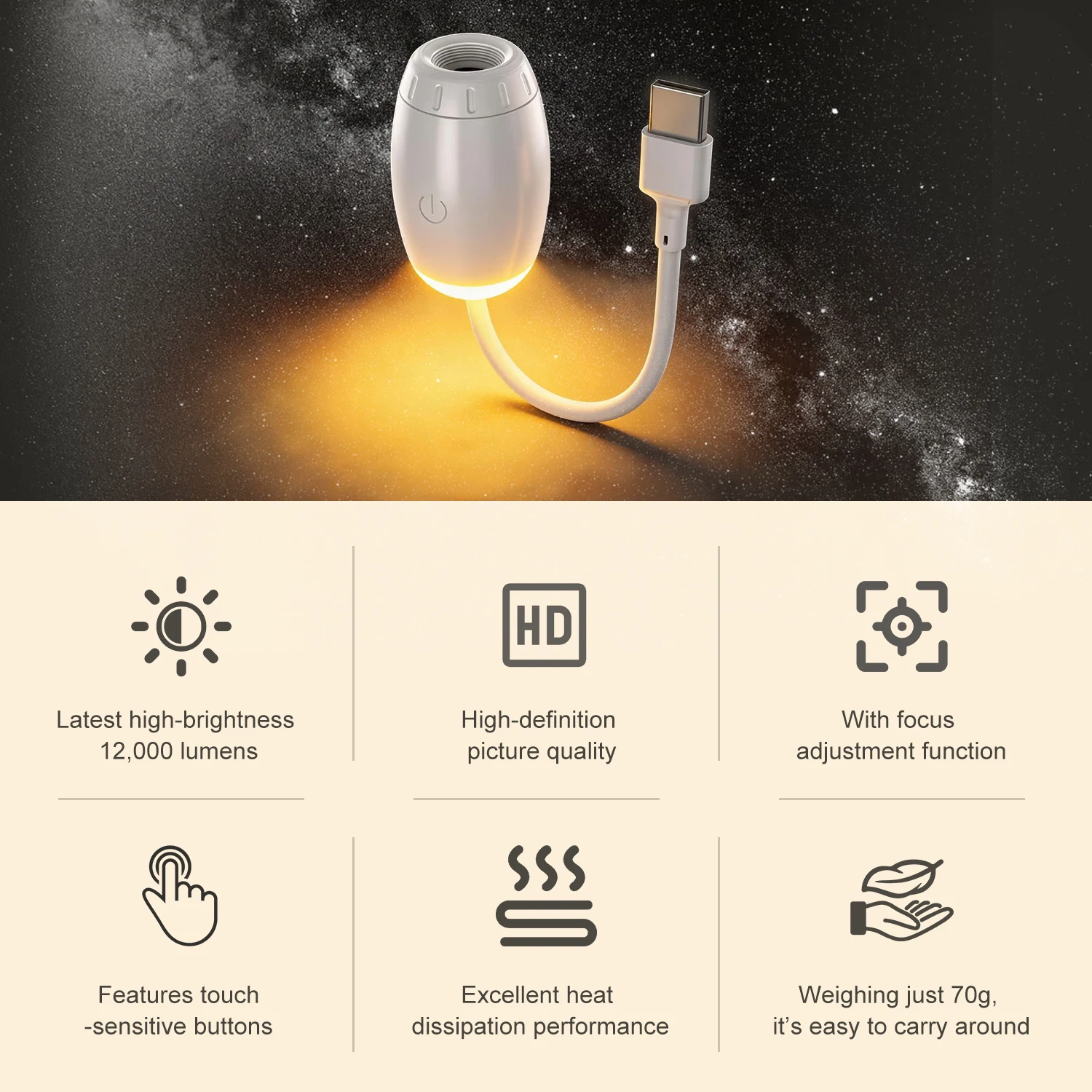 Mini Galaxy Star Projector Nig - Home Cinema Projector recension och pris