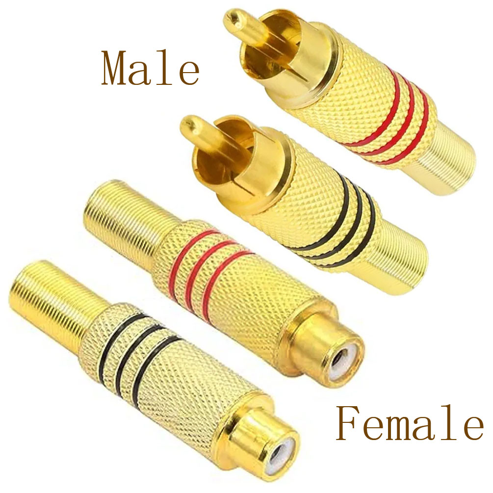 4PCS RCA Plug Gold Plated Sold - Home Cinema Beamer recension och pris