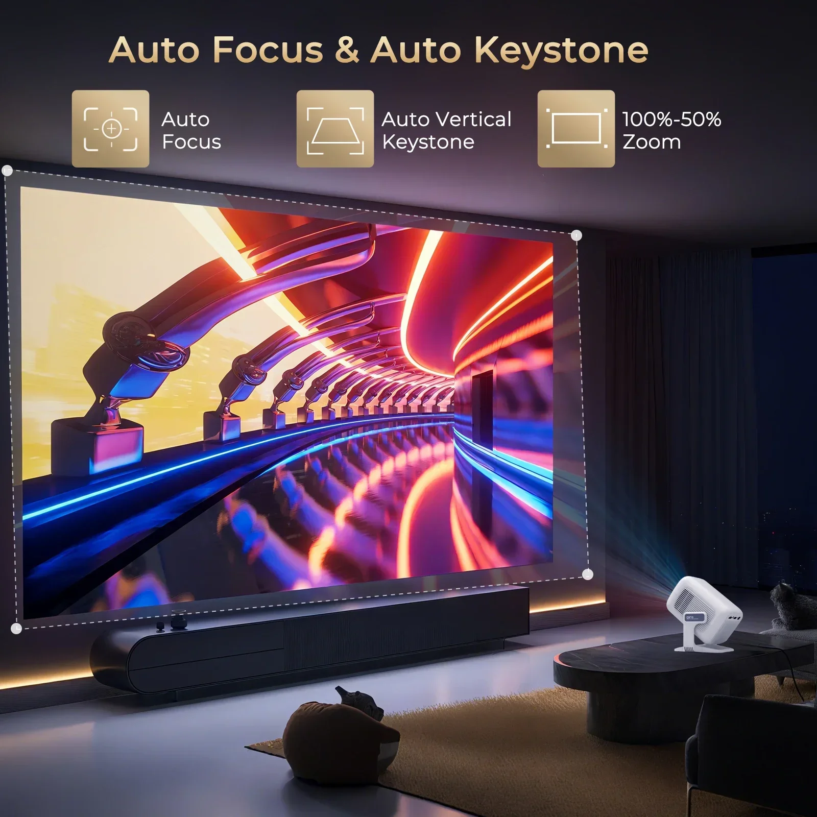 LynCast 4K X3AQ Projector 500A - Home Cinema Hdmi recension och pris