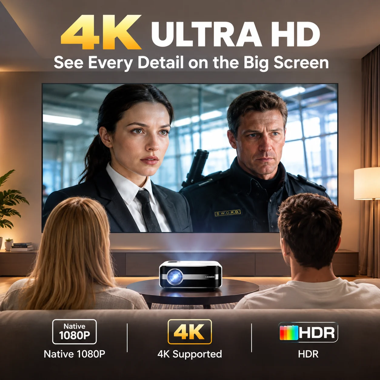 New A9S 4k 4000ANSI Projector  - Home Cinema Speaker System recension och pris